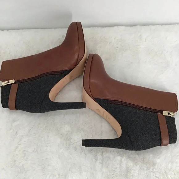 Antonio Milani Women’s Knight Lee Leather & Wool Heeled Ankle Boot Size 7.5 - Picture 7 of 11